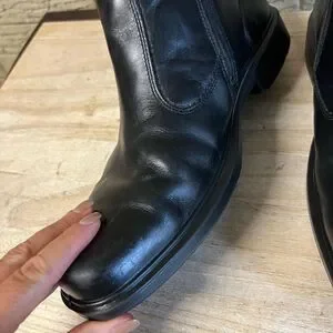 Ecco Leather wool Lined Boots Size 46