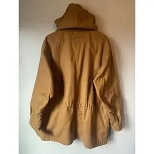 Eddie Bauer Mountain Parka Men's M Zip Hood Wool Lined Chore Coat J1910