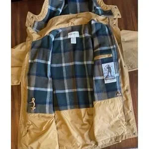 Eddie Bauer Mountain Parka Men's M Zip Hood Wool Lined Chore Coat J1910