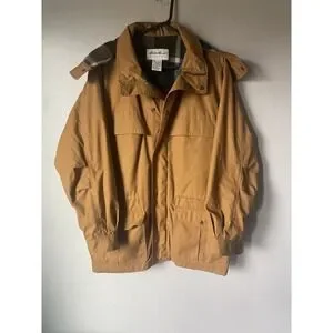 Eddie Bauer Mountain Parka Men's M Zip Hood Wool Lined Chore Coat J1910