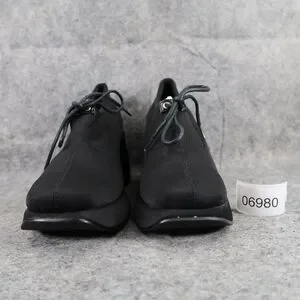 Edward Paul Shoes Women 8.5 Wedge Oxford Fashion Platform Lace Up Academia Black