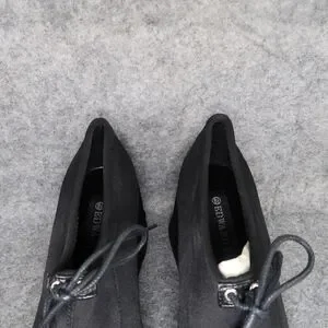 Edward Paul Shoes Women 8.5 Wedge Oxford Fashion Platform Lace Up Academia Black