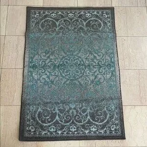 Elegant Blue And Gray Patterned Rug 30”x46” 1 Left