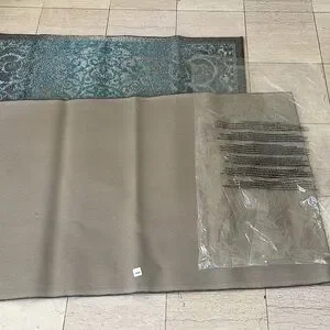 Elegant Blue And Gray Patterned Rug 30”x46” 1 Left