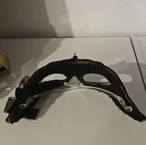 Elegant Pink And Black Lace Masquerade Mask Eyes Wide Shut Alluring