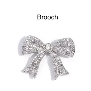 Elegant Silver Bow Brooch