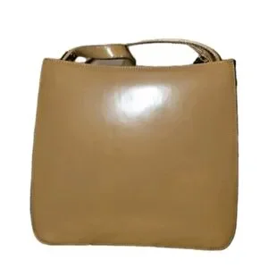 Elegant Tan Furla Leather Shoulder Bag