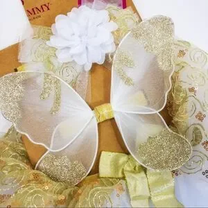 Elly & Emmy 3-Piece Angel Tutu Set Sz 0-6M
