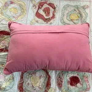 Embroidered Bunny Velvet Pillow