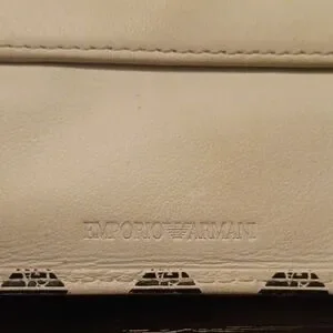 Emporio Armani Vintage Cream Patterned Unisex Wallet (EUC)