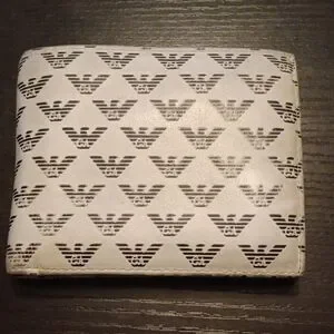 Emporio Armani Vintage Cream Patterned Unisex Wallet (EUC)