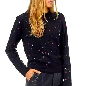 Equipment Nartelle Embroidered Star Sweater Size Small