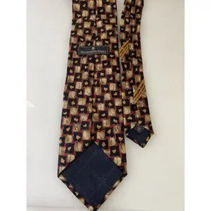 Ermenegildo Zegna Vintage Abstract‎ Floral Tulip Silk Neck Tie Made In Italy EUC