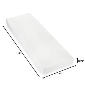 Essentra Home Matte White Luxury Bathroom Vanity Tray Rectangular Cosmetic Tray
