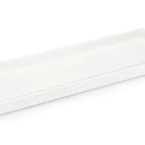 Essentra Home Matte White Luxury Bathroom Vanity Tray Rectangular Cosmetic Tray