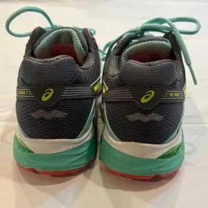 EUC Asics Gel Pulse 7 Womens 10 Gray Mint Yellow Running Training Athletic Shoes