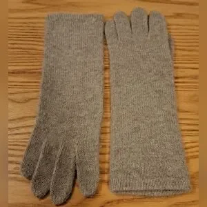 EUC Hannah Rose Tan Cashmere Casual Neutral Smart Phone Finger Glove Mittens