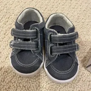 EUC Sperry HALYARD Boys CRIB Shoes Sz. 2M NAVY