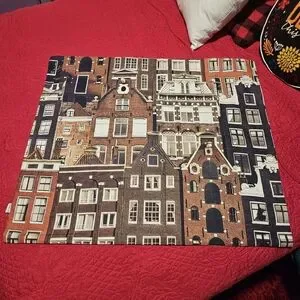 Euro Pillow Cover 35 x 29 Netherlands Flemish Houses Dutch Horizon L