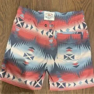 Faherty Southwestern Beacon Trunk Colorado Jewel Swim Short S Kids Board Shorts