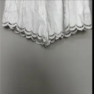 FARM RIO Off-White Richelieu Euroflax™ Premium Linen Shorts Size Xl