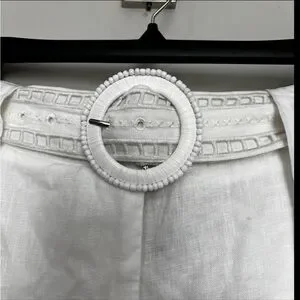 FARM RIO Off-White Richelieu Euroflax™ Premium Linen Shorts Size Xl