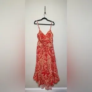 FARM Rio Red Jaipur Crossover Maxi Dress