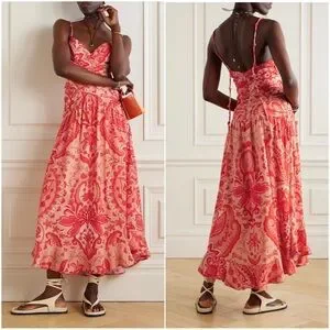 FARM Rio Red Jaipur Crossover Maxi Dress