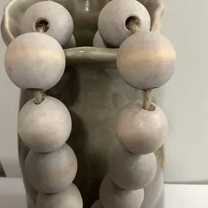 FARMHOUSE Rustic WOODEN BEAD GARLAND Flower Market