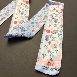 Fashion Scarf Twilly Blue Multicolored Print