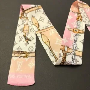 Fashion Scarf Twilly Pink Multicolored Print