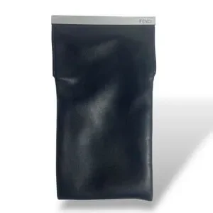 Fendi Soft Eyeglass / Sunglass Case Black Soft Leather Magnetic Logo 6.75 x 4"