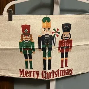 Festive Nutcracker Christmas Canvas Pillow Covers 19.5 X 11 3/4 Inches Set Of 4