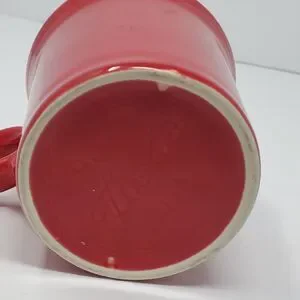 Fiestaware Scarlet Red Ring Handle Coffee Mugs Homer Laughlin USA EUC