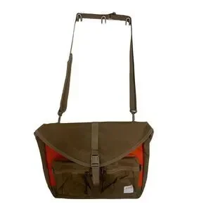 Filson Surveyor Messenger Bag - Khaki & Orange Rugged Style