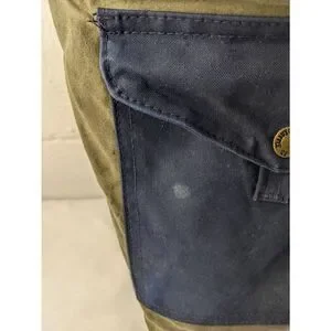 Filson Vintage Two Tone Tote Bag Canvas Green Navy W Pockets **Distressed Stains
