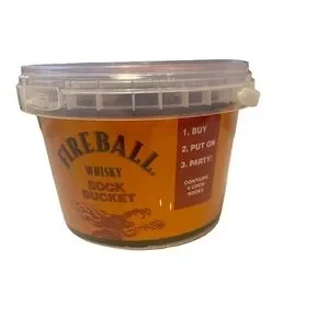 Fireball Whiskey 6 Pairs Sock Bucket