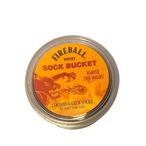 Fireball Whiskey 6 Pairs Sock Bucket