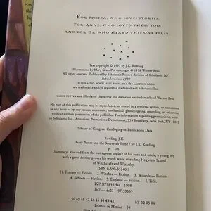 First Edition Harry Potter And The Sorcerer's Stone Book