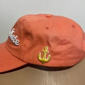 First Mate Boating Fishing Baseball Cap Hat Anchor West Marine Pink Adjustable