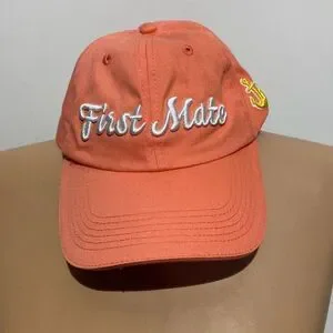 First Mate Boating Fishing Baseball Cap Hat Anchor West Marine Pink Adjustable