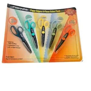 Fiskars Paper Edgers 5 Scissors Pattern Scrapbook Paper‎ Craft Value Pack New