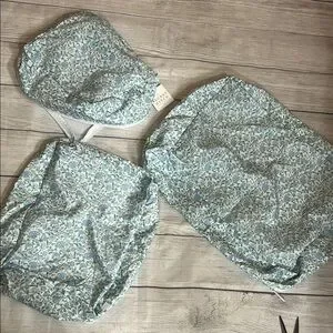 Floral Bath 3set Travel Bags With Mesh Top