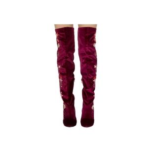 Floral Over The Knee Boots