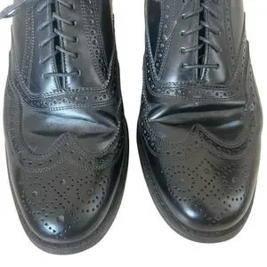 Floresheim Black Derby Wingtip Oxford Leather Dress Shoes Men’s Size 8 20381