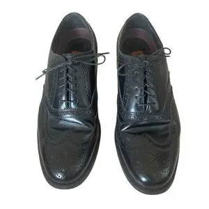 Floresheim Black Derby Wingtip Oxford Leather Dress Shoes Men’s Size 8 20381