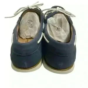Florsheim Boat Shoes Men’s 13W Navy Nubuck OrthoLite Leather Supportive Durable