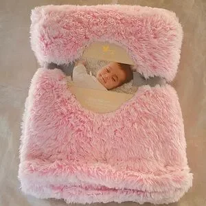 Fluffy Pink Baby Blanket