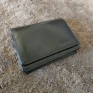 Fossil Men's Cason Gusseted Slim Card Case Front Pocket Black NWT