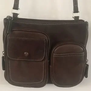 Fossil Vintage Distressed Leather Crossbody Bag